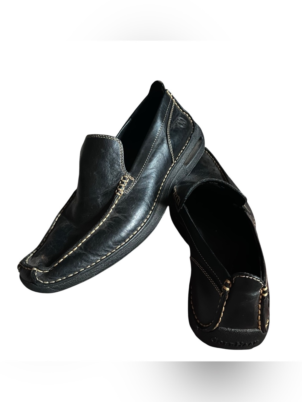 Men's Black Cole Haan Leather Slip-On Driving Moccasins 8.5M Shoes Loafers